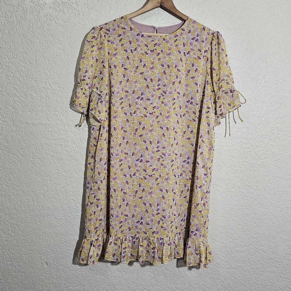 The East Order Pink/Yellow Floral Print Dress